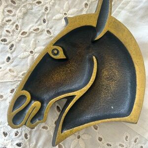 Vintage Walter Bosse Brass Horse Head Ashtray Trinket Dish.  Mid Century Modern